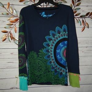 Desigual Peacock Sweater XS